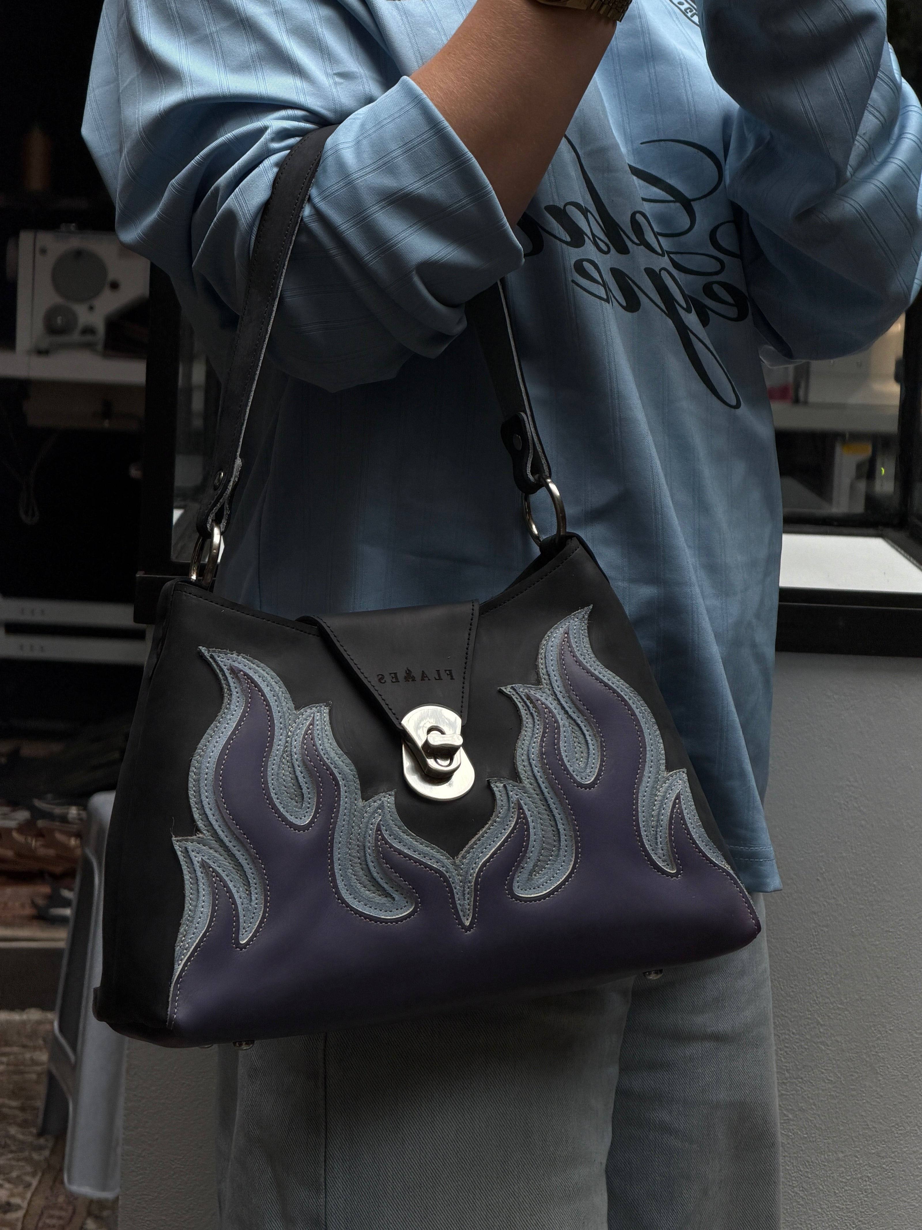 The Blue Purple Flame Medium Sized