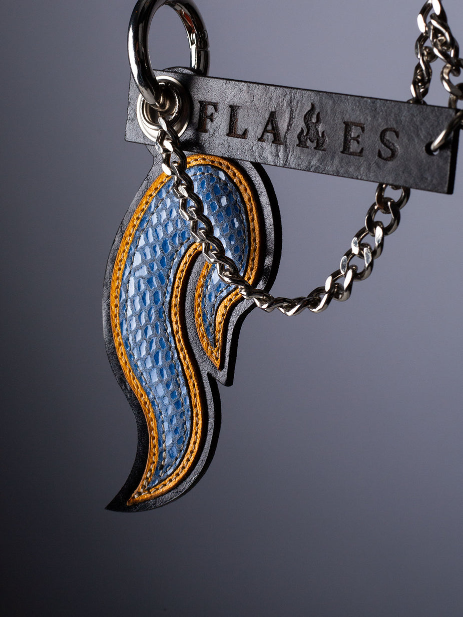 Handcrafted Leather Key Chains with Flames | Made in the Netherlands