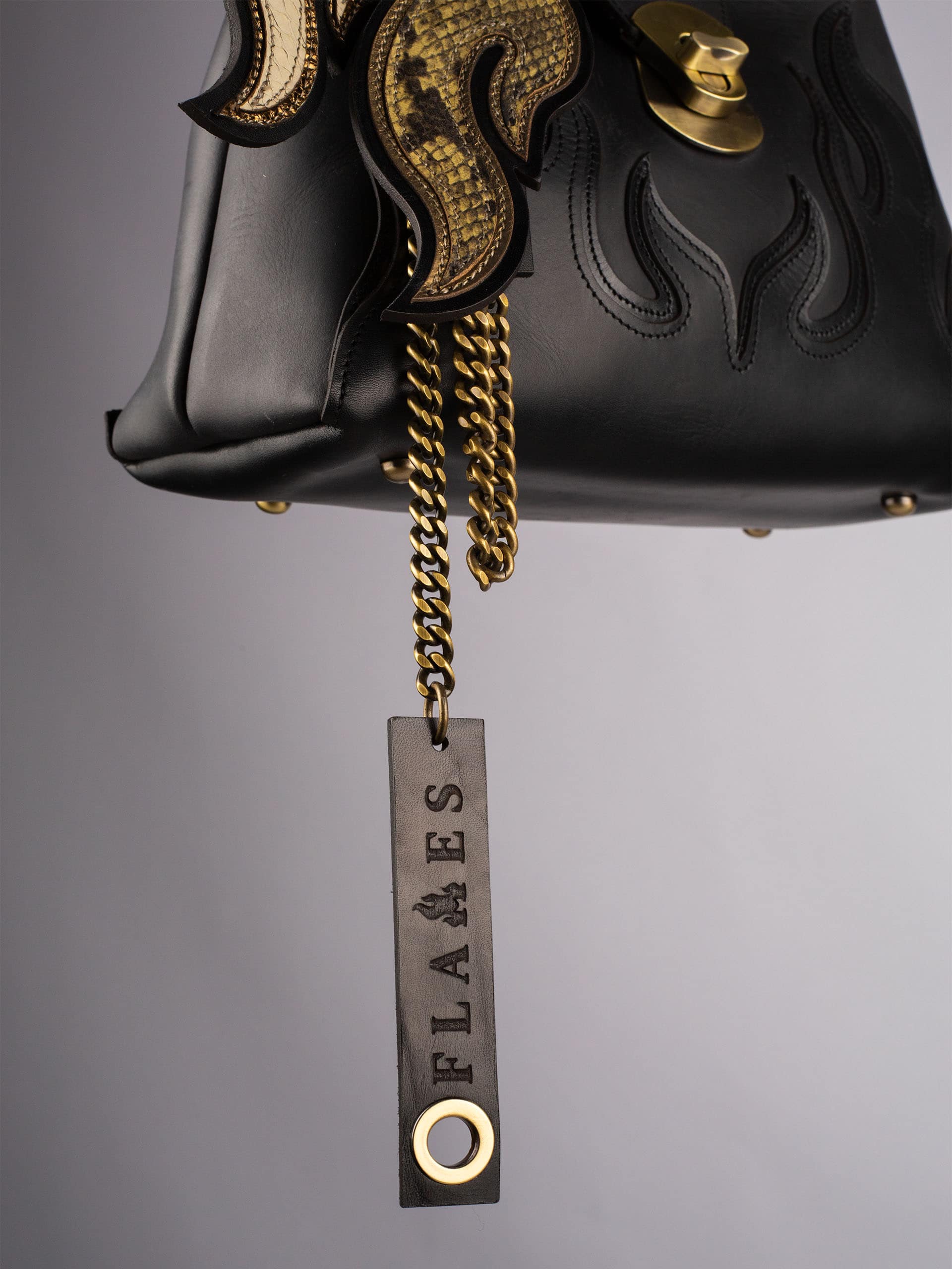 Handcrafted Leather Key Chains with Flames | Made in the Netherlands
