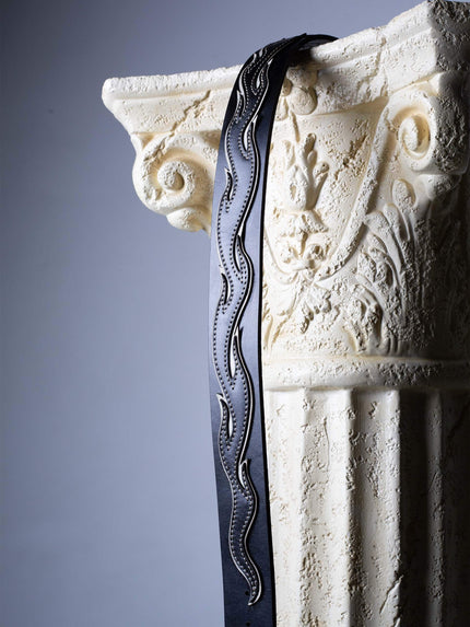 FLAMES black and white flame belt