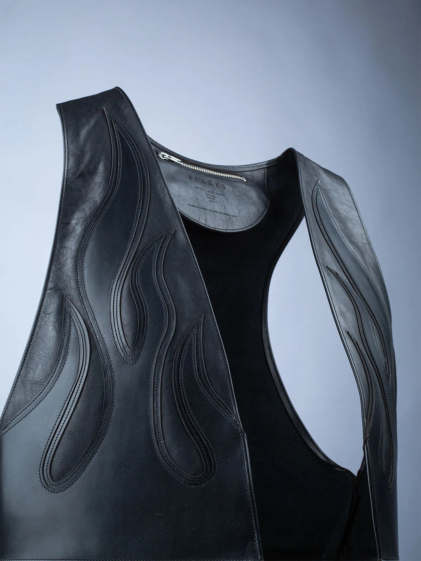 Flames waistcoat black