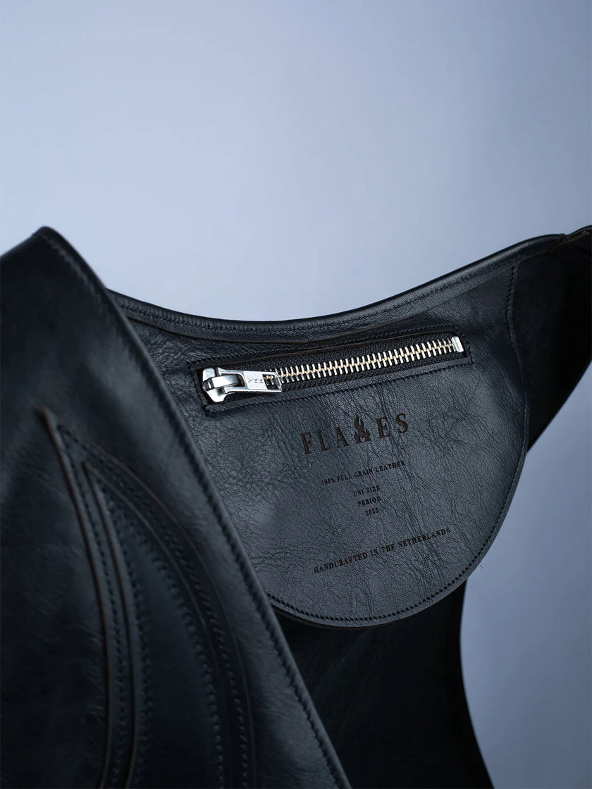 Flames waistcoat zipper