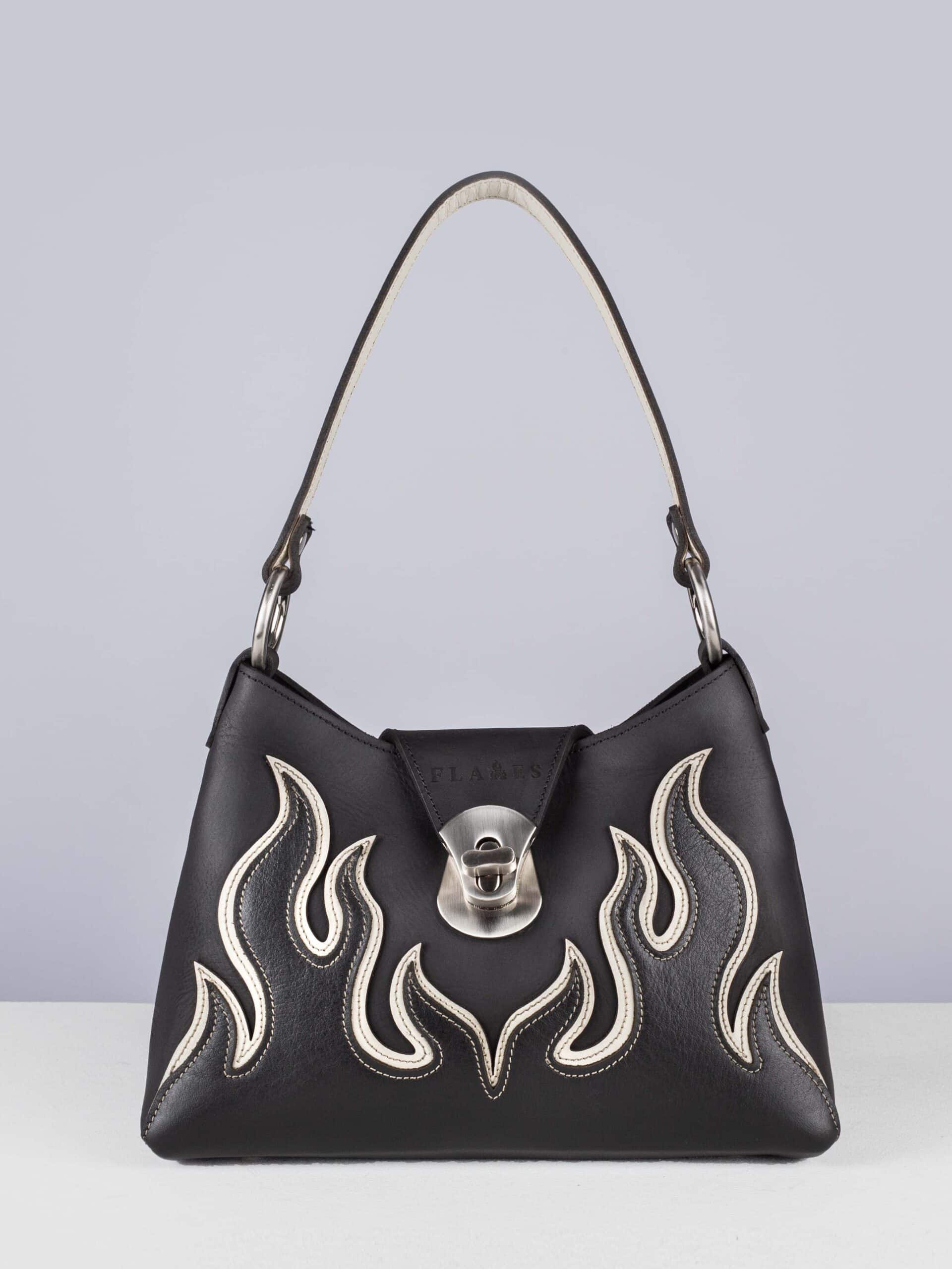 Front-view-The-Black-White-Flame-handbag-