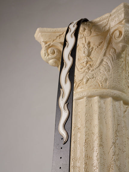 leather belt Flames