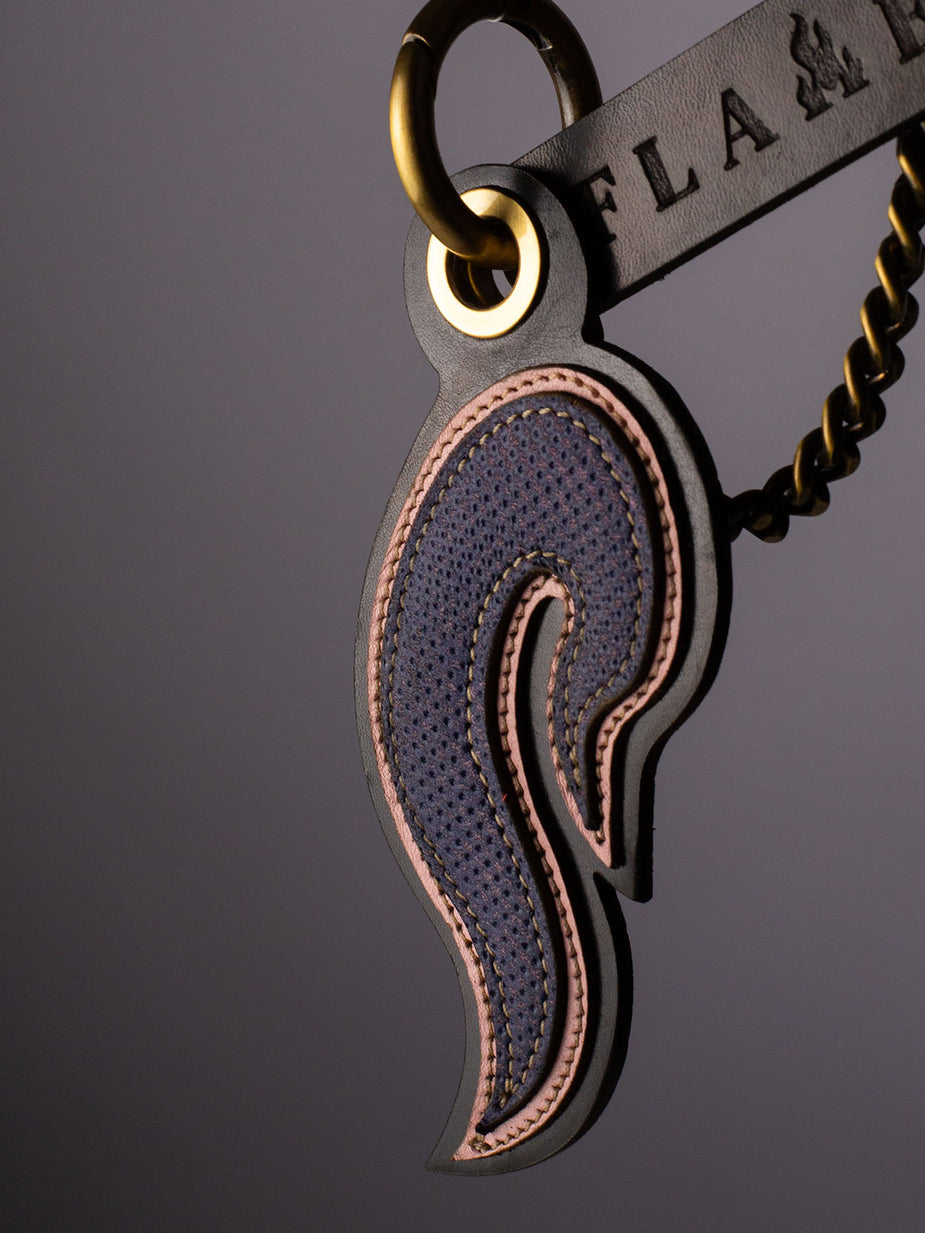 Handcrafted Leather Key Chains with Flames | Made in the Netherlands