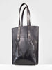 The Black Widow leather shopper side view