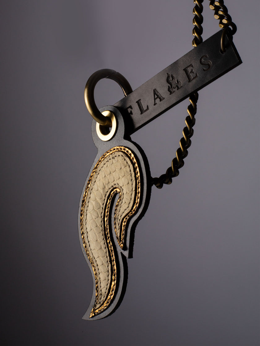 Handcrafted Leather Key Chains with Flames | Made in the Netherlands