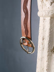 flames belt handmade real leather