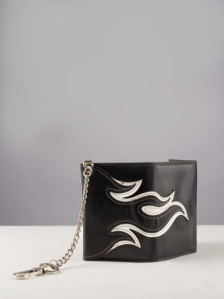 Handcrafted Flame Wallet: Timeless Leather Elegance