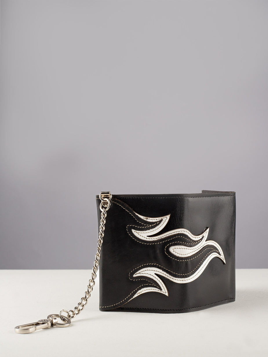 Handcrafted Flame Wallet: Timeless Leather Elegance