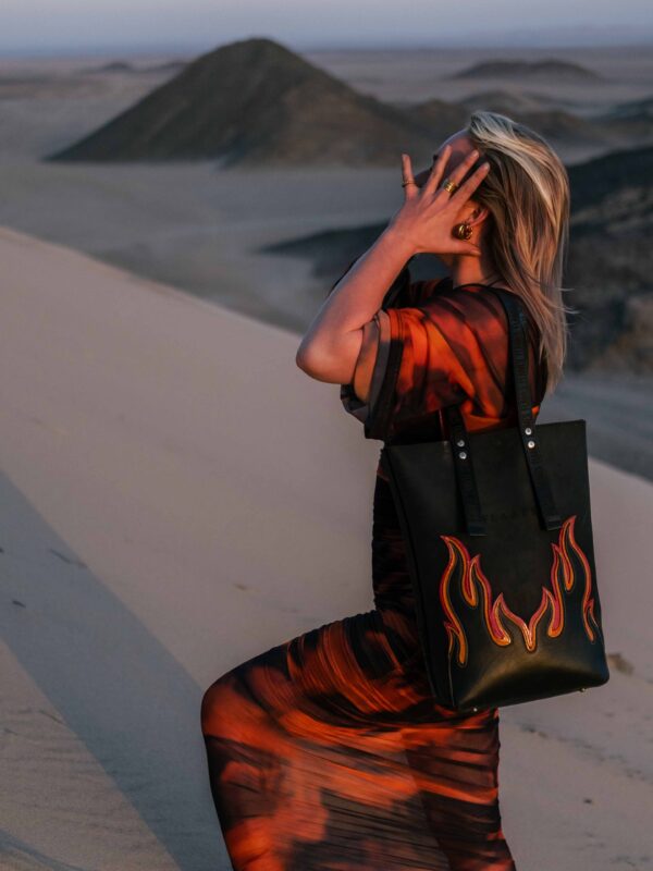 The Ultra Flame leather shopper