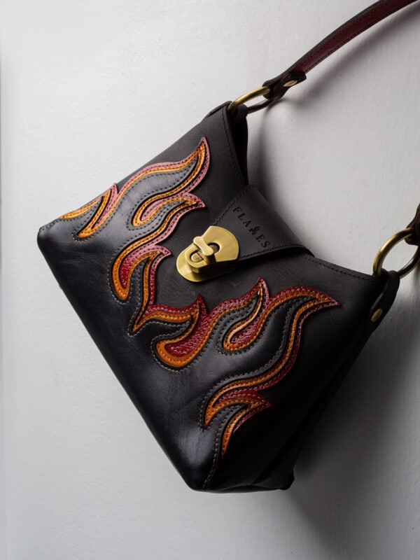 FLAMES detail inside handbag