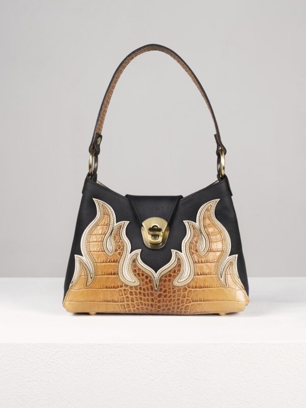 FLAMES-leather-handbag-croco-front