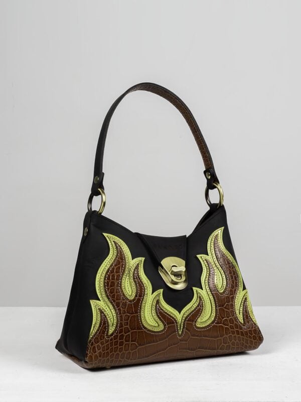 Flames-handmade-leather-bag-front-brown