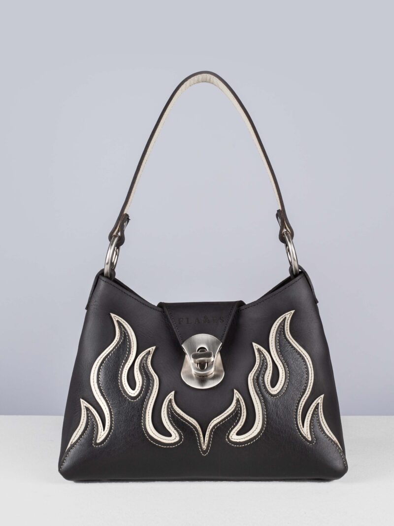 Front-view-The-Black-White-Flame-handbag-