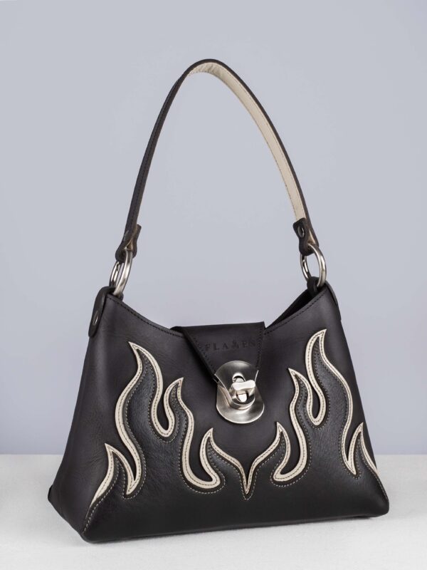 Side-view-The-Black-White-Flame-handbag-