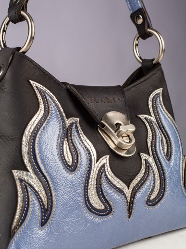 The Baby Blue Flame handcrafted leather bag