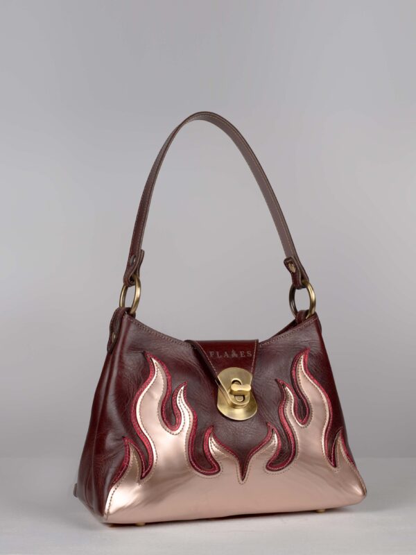 The Burnt Bordeaux Flames handbag