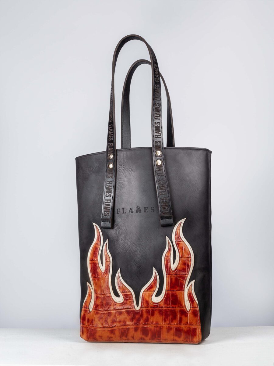 Handcrafted Flame bag shopper