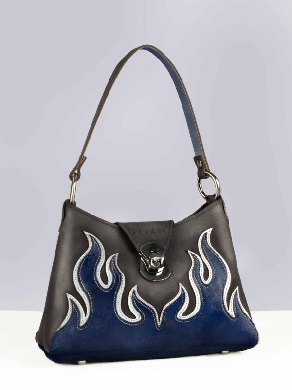 The Furry Flame handcrafted calf hair leather bag