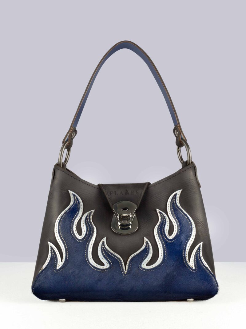 The Furry Flame handcrafted calf hair leather bag