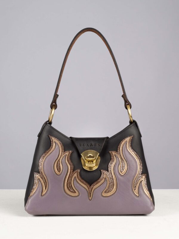 The Lilac Flame handcrafted leather Flame bag