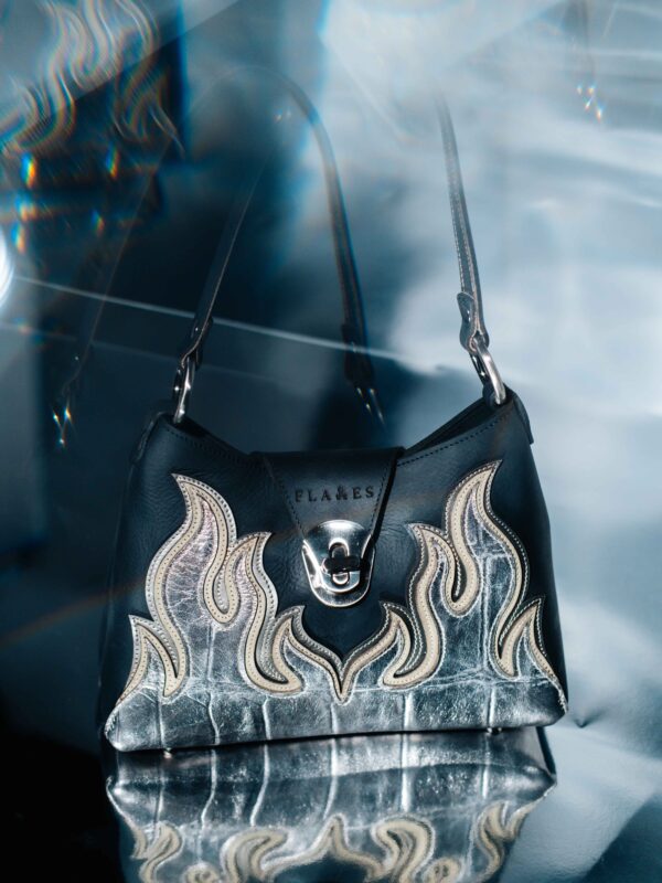 The Reflective Flame handcrafted leather bag