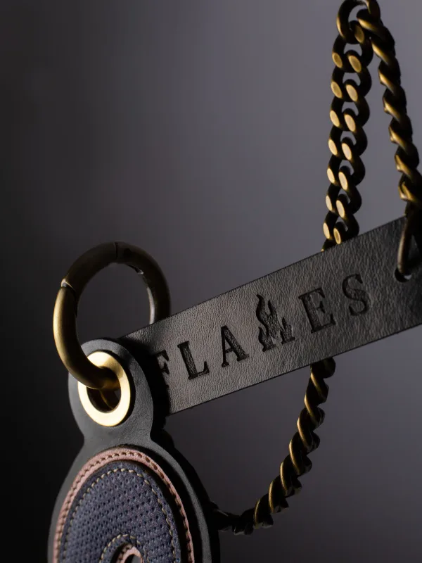 Handcrafted Leather Key Chains with Flames | Made in the Netherlands